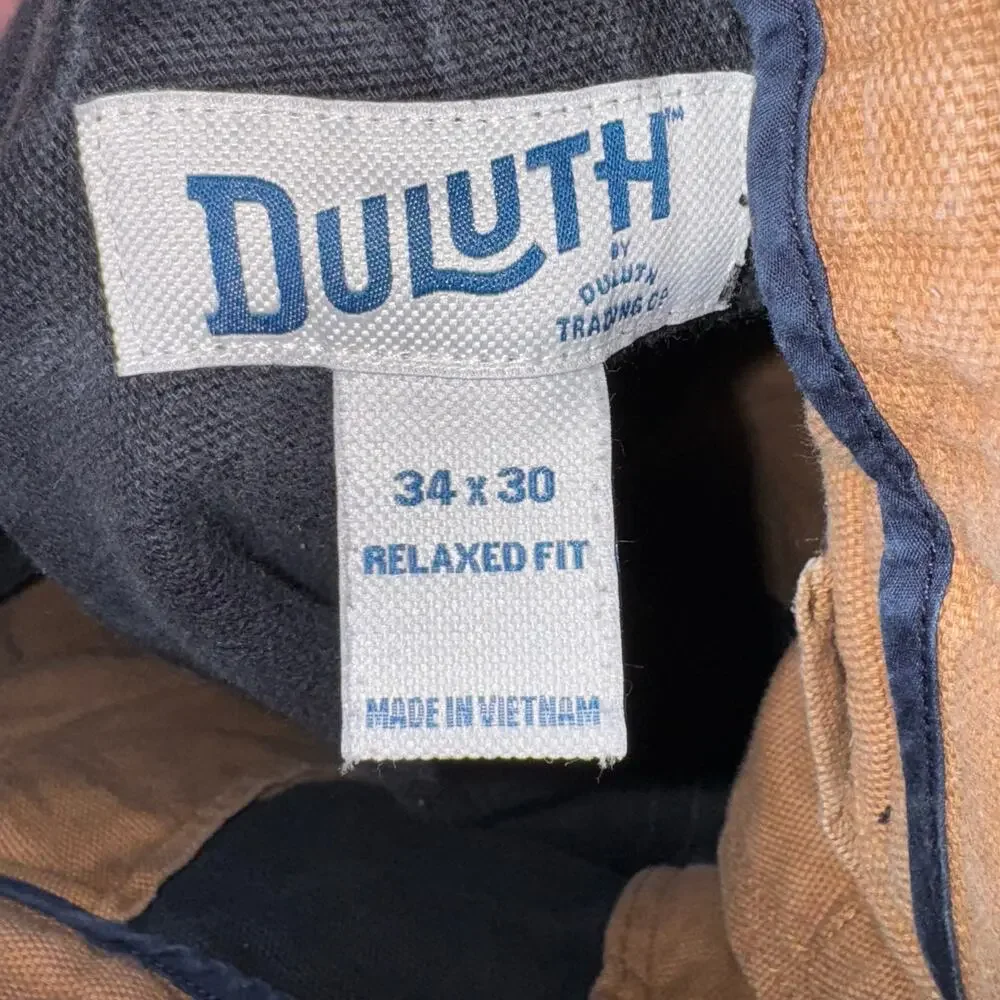 Duluth Trading Canvas Cargo Pants Men's 34x28 Utility Workwear Thick Outdoor‎